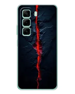 Чехол для Xiaomi Redmi Note 15R с картинкой «Kрасная лавовая трещина»