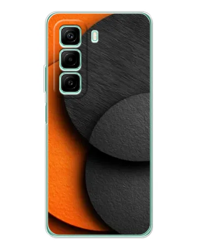 Чехол для Xiaomi Redmi Note 15R с картинкой «Геометрия оранжевых кругов» Чехол для Xiaomi Redmi Note 15R с картинкой «Геометрия оранжевых кругов»