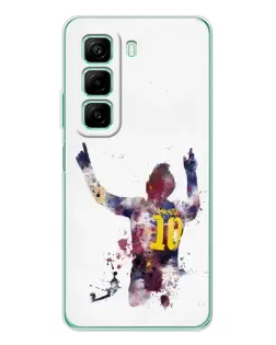 Чехол для Xiaomi Redmi Note 15R с картинкой «Акварельный Месси Барселона»