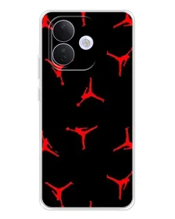 Чохол для Xiaomi Redmi Note 17 Pro з картинкою «Jordan Red Pattern»