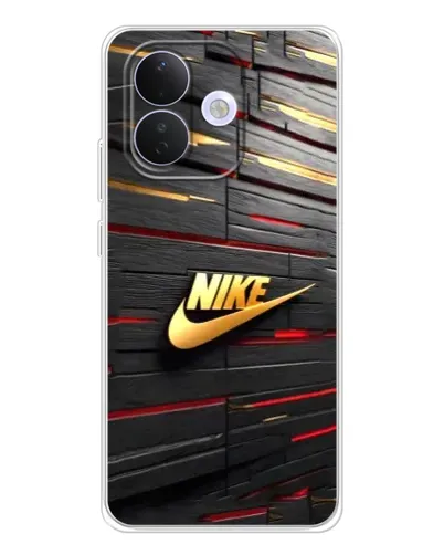 Чехол для Xiaomi Redmi Note 17 Pro с картинкой «Золотой Nike на металле»
