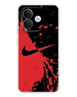 Чохол для Xiaomi Redmi Note 17 Pro з картинкою «Червоні бризки Nike»