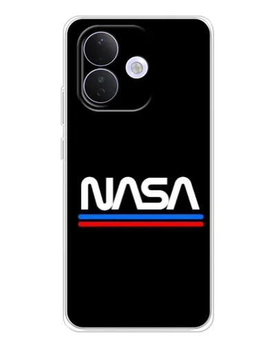Чехол для Xiaomi Redmi Note 17 Pro с картинкой «NASA — классика Red Blue»