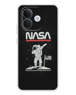Чохол для Xiaomi Redmi Note 17 Pro з картинкою «NASA — крокуємо по Місяцю»