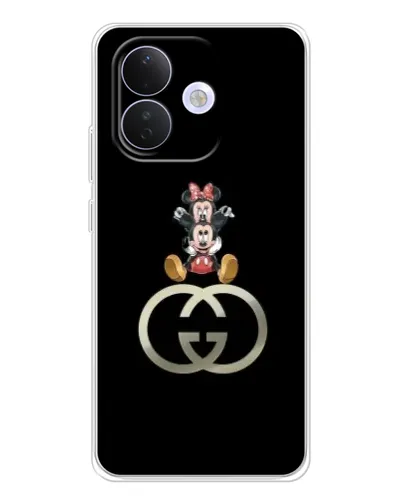Чехол для Xiaomi Redmi Note 17 Pro с картинкой «Минни Маус на лого»