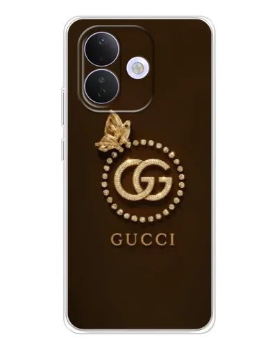 Чехол для Xiaomi Redmi Note 17 Pro с картинкой «Gucci — золотая бабочка»