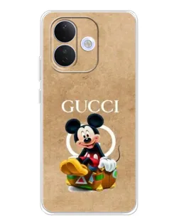 Чехол для Xiaomi Redmi Note 17 Pro с картинкой «Микки Маус Gucci — крафт» Чехол для Xiaomi Redmi Note 17 Pro с картинкой «Микки Маус Gucci — крафт»