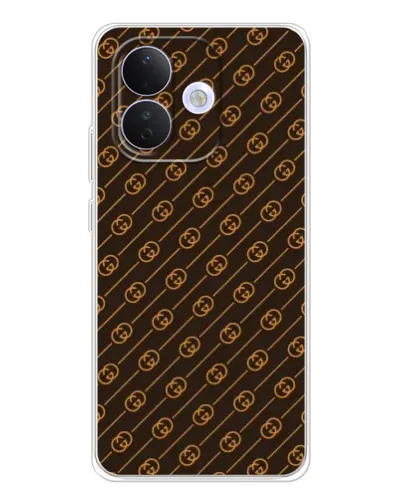 Чехол для Xiaomi Redmi Note 17 Pro с картинкой «Gucci — золотые диагонали»