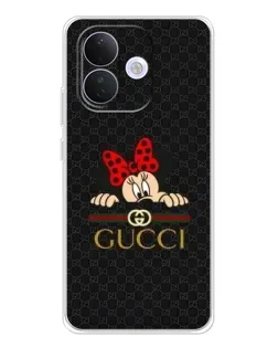 Чехол для Xiaomi Redmi Note 17 Pro с картинкой «Минни Маус Gucci — черный» Чехол для Xiaomi Redmi Note 17 Pro с картинкой «Минни Маус Gucci — черный»