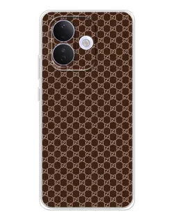 Чехол для Xiaomi Redmi Note 17 Pro с картинкой «Gucci — шоколадная сетка» Чехол для Xiaomi Redmi Note 17 Pro с картинкой «Gucci — шоколадная сетка»
