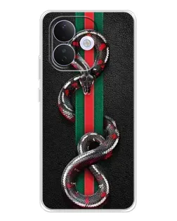 Чехол для Xiaomi Redmi Note 17 Pro с картинкой «Gucci — змея на полосе» Чехол для Xiaomi Redmi Note 17 Pro с картинкой «Gucci — змея на полосе»