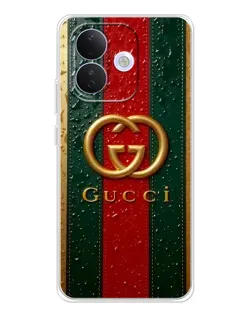 Чехол для Xiaomi Redmi Note 17 Pro с картинкой «Gucci — фирменная полоса и золото» Чехол для Xiaomi Redmi Note 17 Pro с картинкой «Gucci — фирменная полоса и золото»