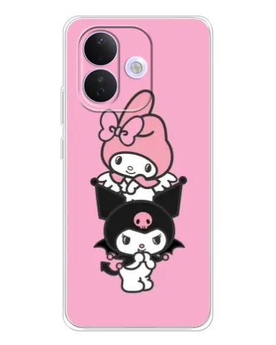 Чехол для Xiaomi Redmi Note 17 Pro с картинкой «My Melody и Kuromi»