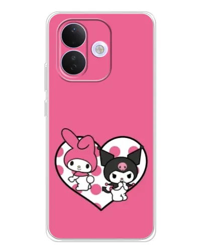 Чехол для Xiaomi Redmi Note 17 Pro с картинкой «Kuromi и My Melody»