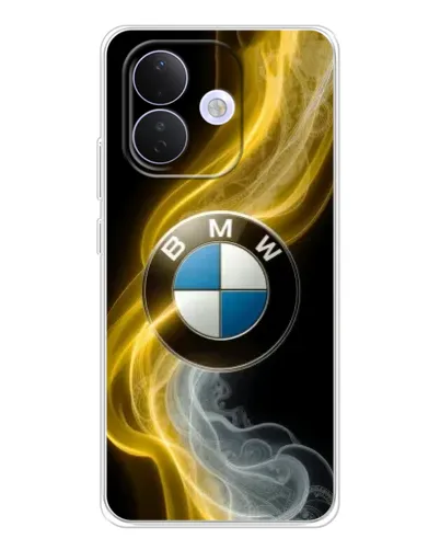 Чехол для Xiaomi Redmi Note 17 Pro с картинкой «Золотистый дым BMW»