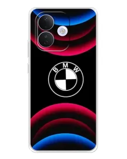 Чохол для Xiaomi Redmi Note 17 Pro з картинкою «Логотип BMW та неонові дуги»