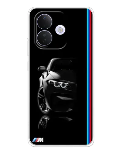 Чехол для Xiaomi Redmi Note 17 Pro с картинкой «Силуэт BMW в темноте»