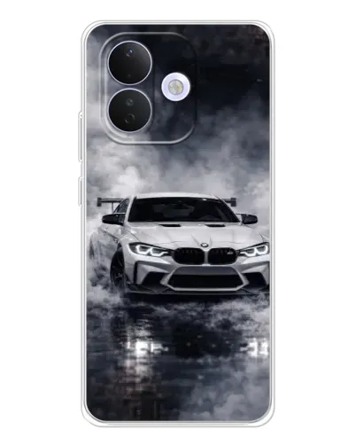 Чехол для Xiaomi Redmi Note 17 Pro с картинкой «BMW сквозь туман»