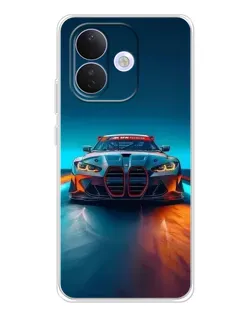 Чохол для Xiaomi Redmi Note 17 Pro з картинкою «BMW — вогні неону»