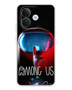 Чохол для Xiaomi Redmi Note 17 Pro з картинкою «Червоний імпостер — макро»