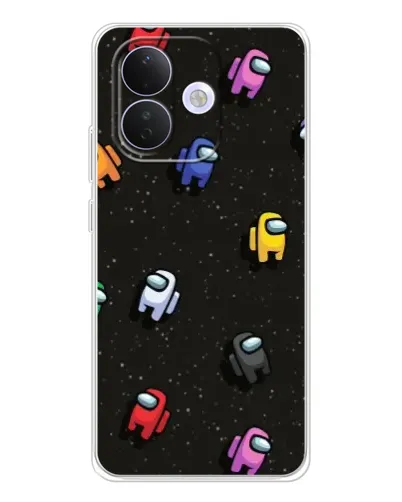 Чехол для Xiaomi Redmi Note 17 Pro с картинкой «Космический паттерн Among Us»