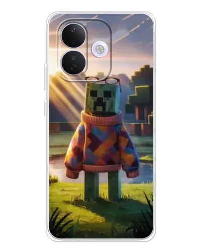 Чехол для Xiaomi Redmi Note 17 Pro с картинкой «Крипер в свитере»