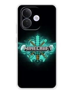 Чохол для Xiaomi Redmi Note 17 Pro з картинкою «Minecraft Diamond лого»