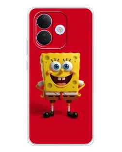 Чохол для Xiaomi Redmi Note 17 Pro з картинкою «Спанч Боб на червоному»