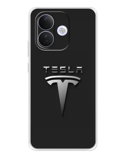 Чехол для Xiaomi Redmi Note 17 Pro с картинкой «Стальной логотип Tesla»