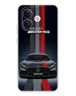 Чехол для Xiaomi Redmi Note 17 Pro с картинкой «Mercedes — белый карбон»