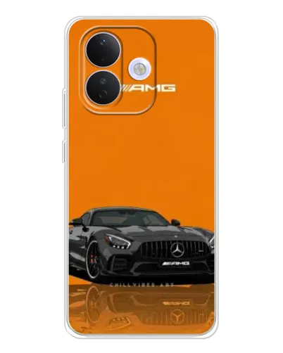 Чехол для Xiaomi Redmi Note 17 Pro с картинкой «Оранжевый Mercedes AMG»