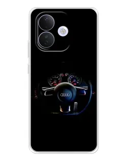 Чехол для Xiaomi Redmi Note 17 Pro с картинкой «Салон Audi — руль»