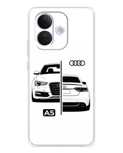 Чехол для Xiaomi Redmi Note 17 Pro с картинкой «Audi — контрастный дизайн»