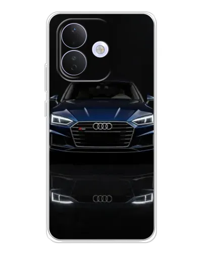 Чехол для Xiaomi Redmi Note 17 Pro с картинкой «Audi — ночное отражение»