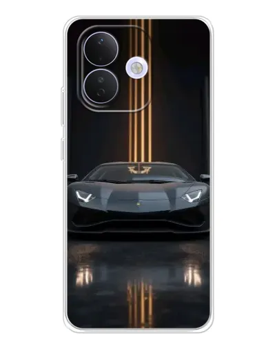 Чехол для Xiaomi Redmi Note 17 Pro с картинкой «Lamborghini золотые линии»