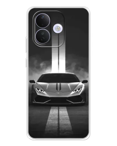 Чехол для Xiaomi Redmi Note 17 Pro с картинкой «Lamborghini симметрия дорог»