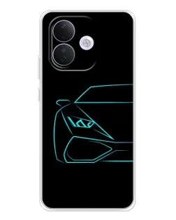 Чехол для Xiaomi Redmi Note 17 Pro с картинкой «Голубой силуэт Lamborghini» Чехол для Xiaomi Redmi Note 17 Pro с картинкой «Голубой силуэт Lamborghini»