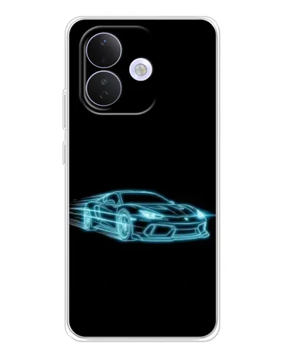 Чехол для Xiaomi Redmi Note 17 Pro с картинкой «Неоновый контур Lamborghini»
