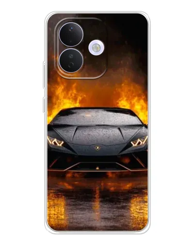 Чехол для Xiaomi Redmi Note 17 Pro с картинкой «Lamborghini в огне»