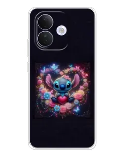 Чохол для Xiaomi Redmi Note 17 Pro з картинкою «Stitch у квітах»