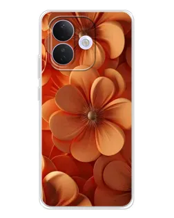 Чехол для Xiaomi Redmi Note 17 Pro с картинкой «Оранжевый макро цветок»