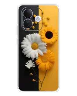 Чехол для Xiaomi Redmi Note 17 Pro с картинкой «Подсолнух и ромашка»