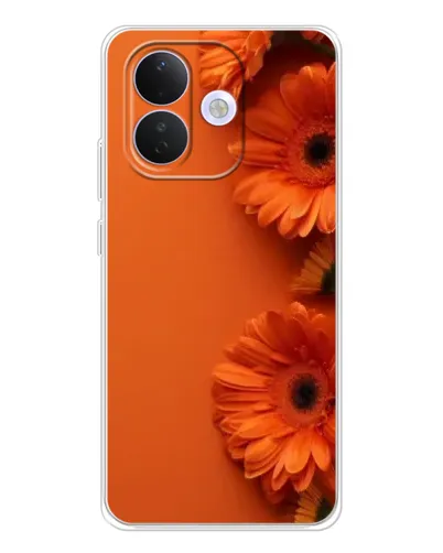 Чехол для Xiaomi Redmi Note 17 Pro с картинкой «Оранжевые герберы»