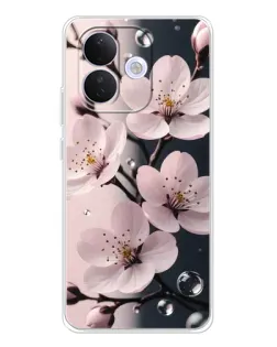 Чехол для Xiaomi Redmi Note 17 Pro с картинкой «Нежная сакура и капли»