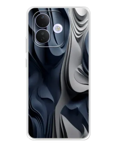 Чехол для Xiaomi Redmi Note 17 Pro с картинкой «Объемные синие складки»