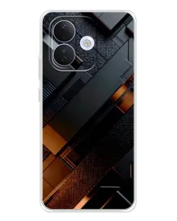 Чехол для Xiaomi Redmi Note 17 Pro с картинкой «Черные геометрические блоки» Чехол для Xiaomi Redmi Note 17 Pro с картинкой «Черные геометрические блоки»