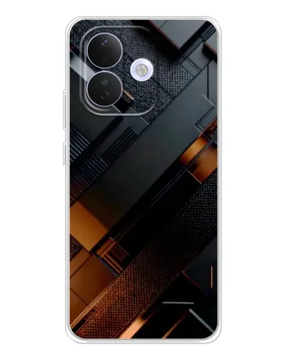 Чехол для Xiaomi Redmi Note 17 Pro с картинкой «Черные геометрические блоки»