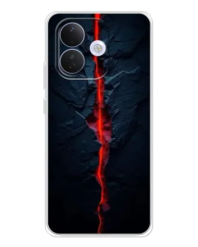 Чехол для Xiaomi Redmi Note 17 Pro с картинкой «Kрасная лавовая трещина»