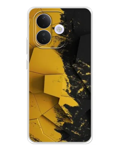 Чехол для Xiaomi Redmi Note 17 Pro с картинкой «Золотые осколки геометрии»