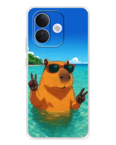 Чехол для Xiaomi Redmi Note 17 Pro с картинкой «Морская капибара»